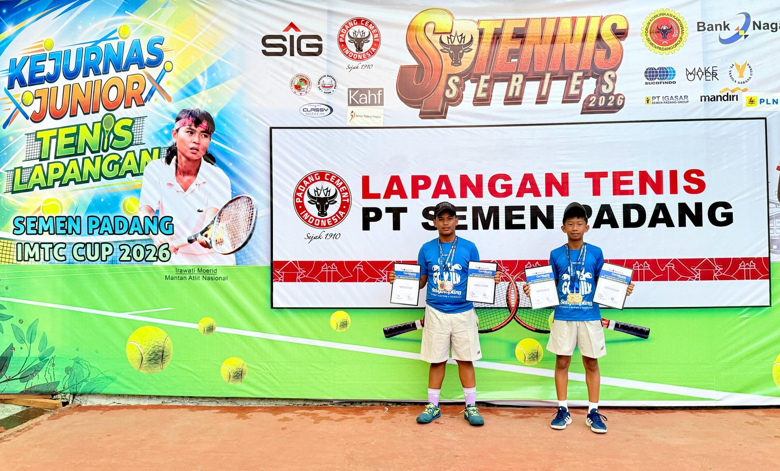 Hebat! Kakak Beradik Siak Bawa Pulang 6 Emas dan Kalahkan Pemain Timnas di Kejurnas Tenis IMTC