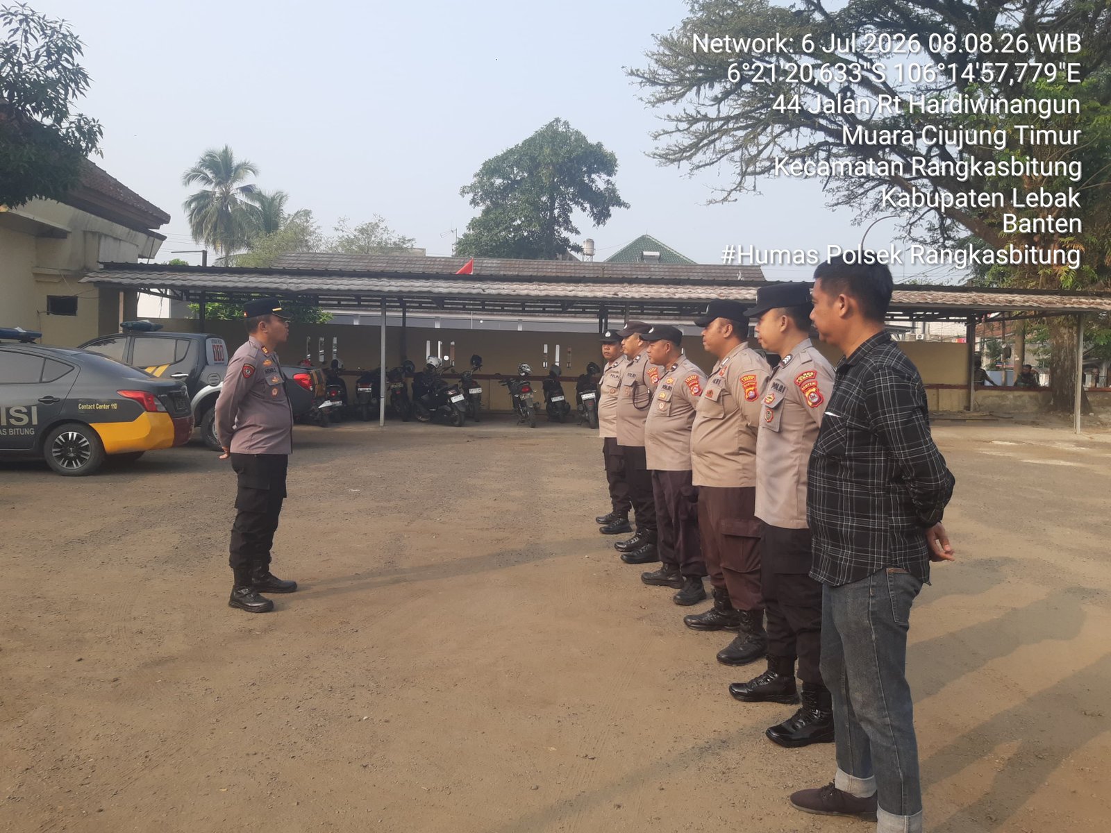 Kapolsek Rangkasbitung Polres Lebak Tekankan Disiplin kepada Personel di Apel Pagi