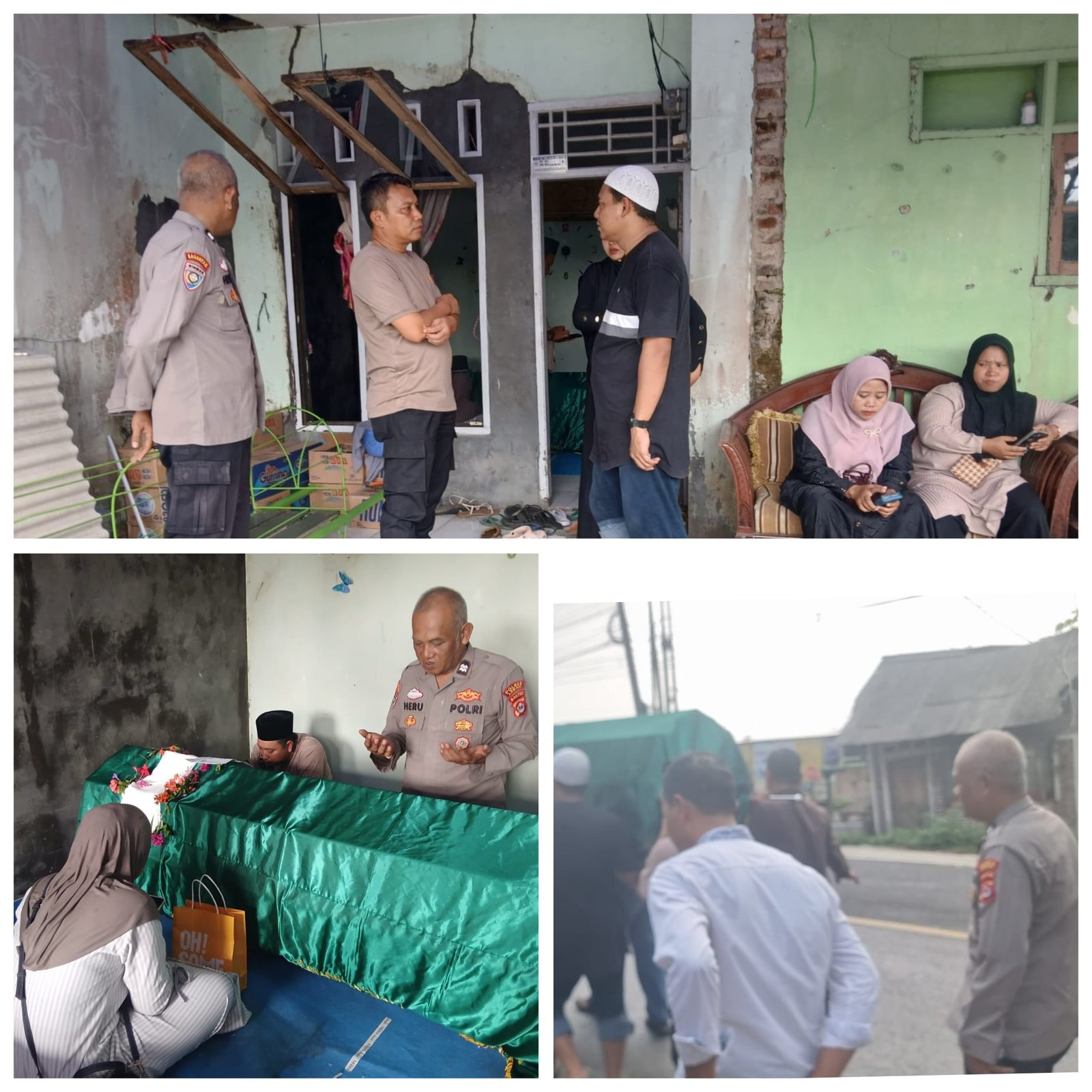 Kapolsek Rangkasbitung Polres Lebak Takziah ke Rumah Duka,Mertua Dari Brigadir Hari Abdul Setiaji