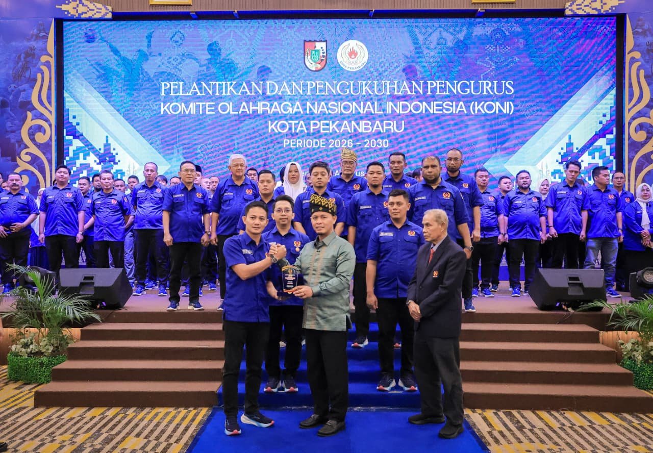 Pengurus KONI Pekanbaru Dilantik, Wali Kota Dorong Prestasi dan Perputaran Ekonomi Lewat Event Olahraga