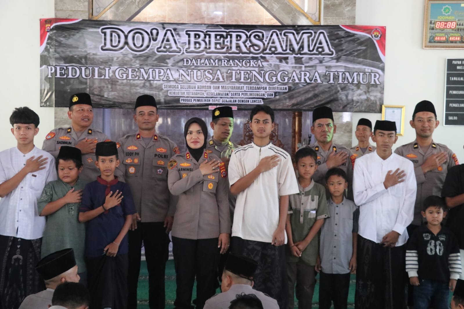Polres Lebak Panjatkan Doa untuk Korban Gempa NTT dan Personel Polri yang Bertugas di Lokasi Bencana