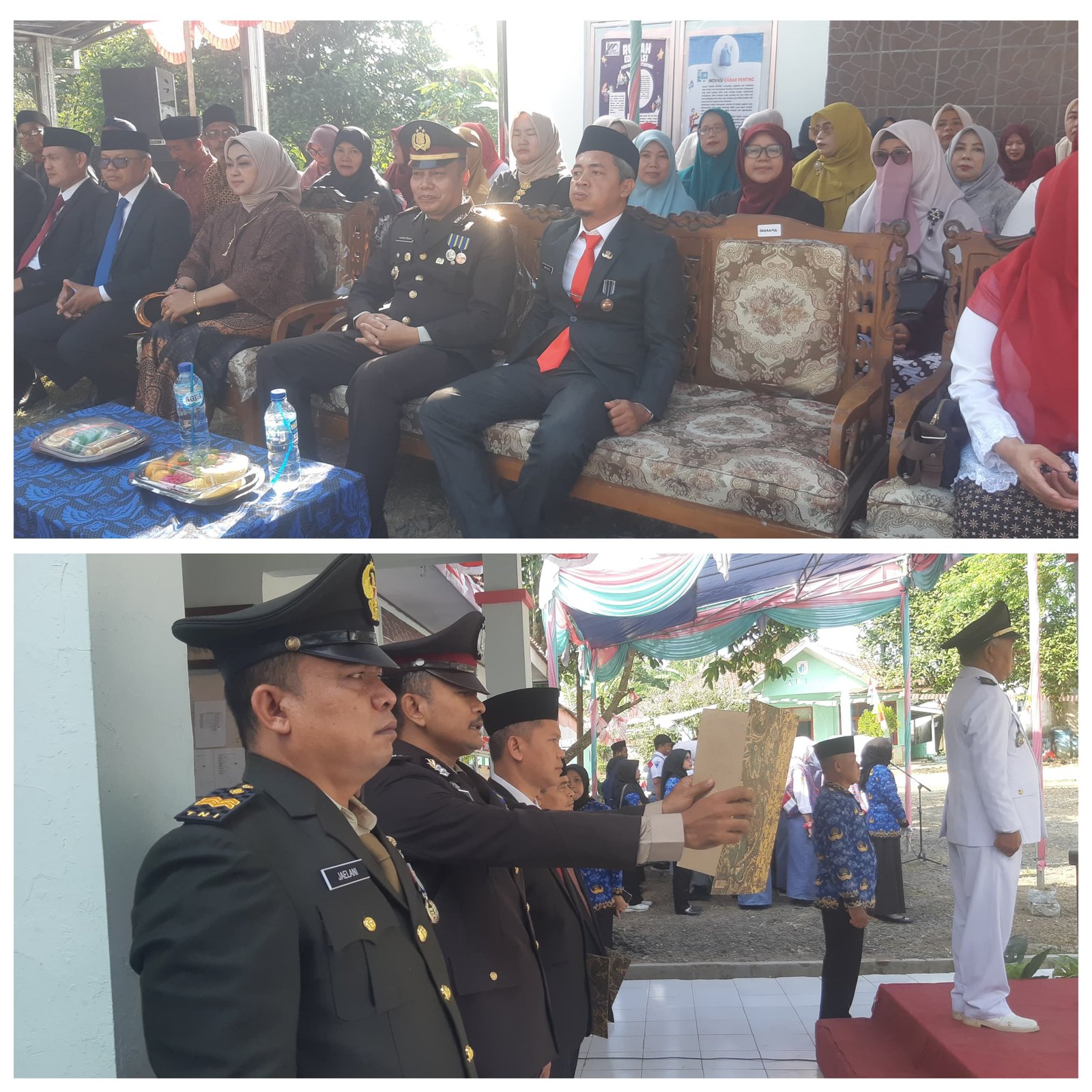 Kapolsek Rangkasbitung Polres Lebak Hadiri Upacara HUT Ke-81 RI di Halaman Kecamatan Kalanganyar