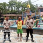 Personel Polsek Rangkasbitung Polres Lebak Patroli Dialogis Ke Tempat Wisata Kolam Renang Sekaligus Berikan Edukasi Kamtibmas