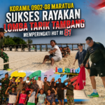 HUT RI ke-81, Lomba Tarik Tambang Koramil 0902-08/Maratua Diikuti 18 Tim, Bohesilian Raih Juara 1 dan 2