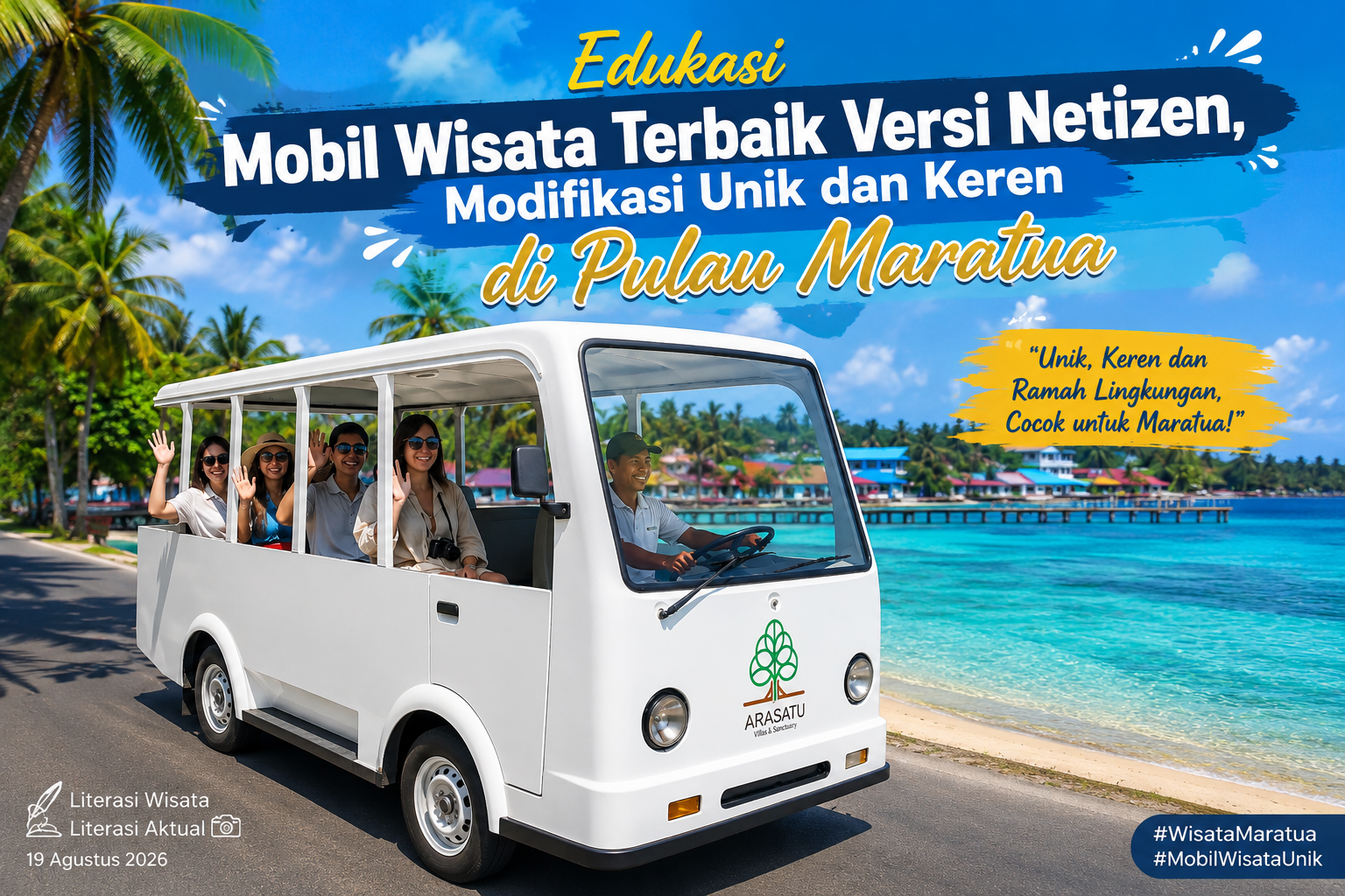 Edukasi Mobil Wisata Terbaik Versi Netizen, Modifikasi Unik dan Keren di Pulau Maratua