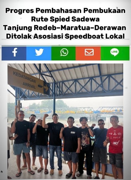Progres Pembahasan Pembukaan Rute Spied Sadewa Tanjung Redeb–Maratua–Derawan Mendapat Penolakan Dari Asosiasi Speedboat Lokal