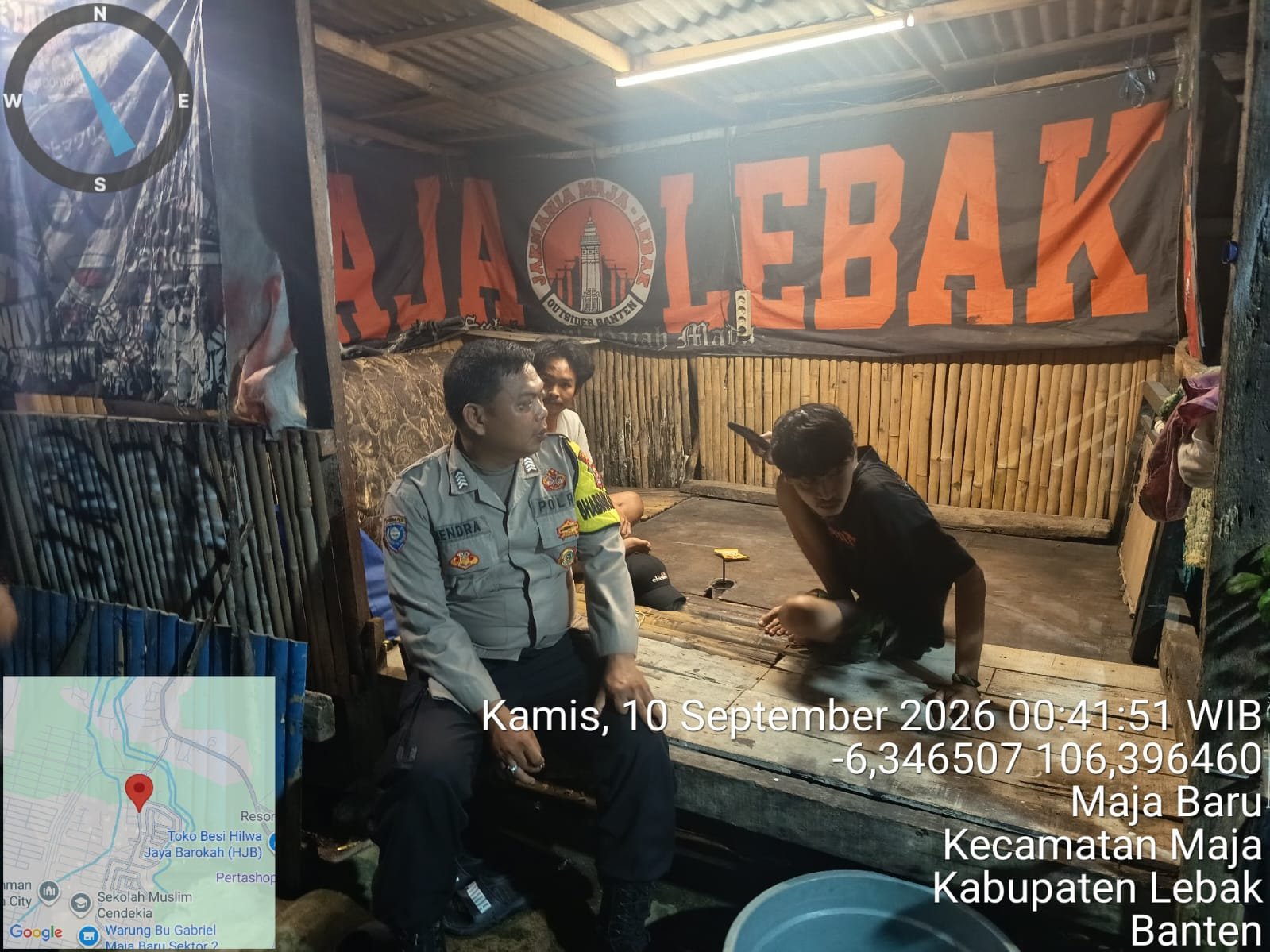Anggota Polsek Maja Polres Lebak Laksanakan Patroli Malam Hari Antisipasi Gangguan Kamtibmas
