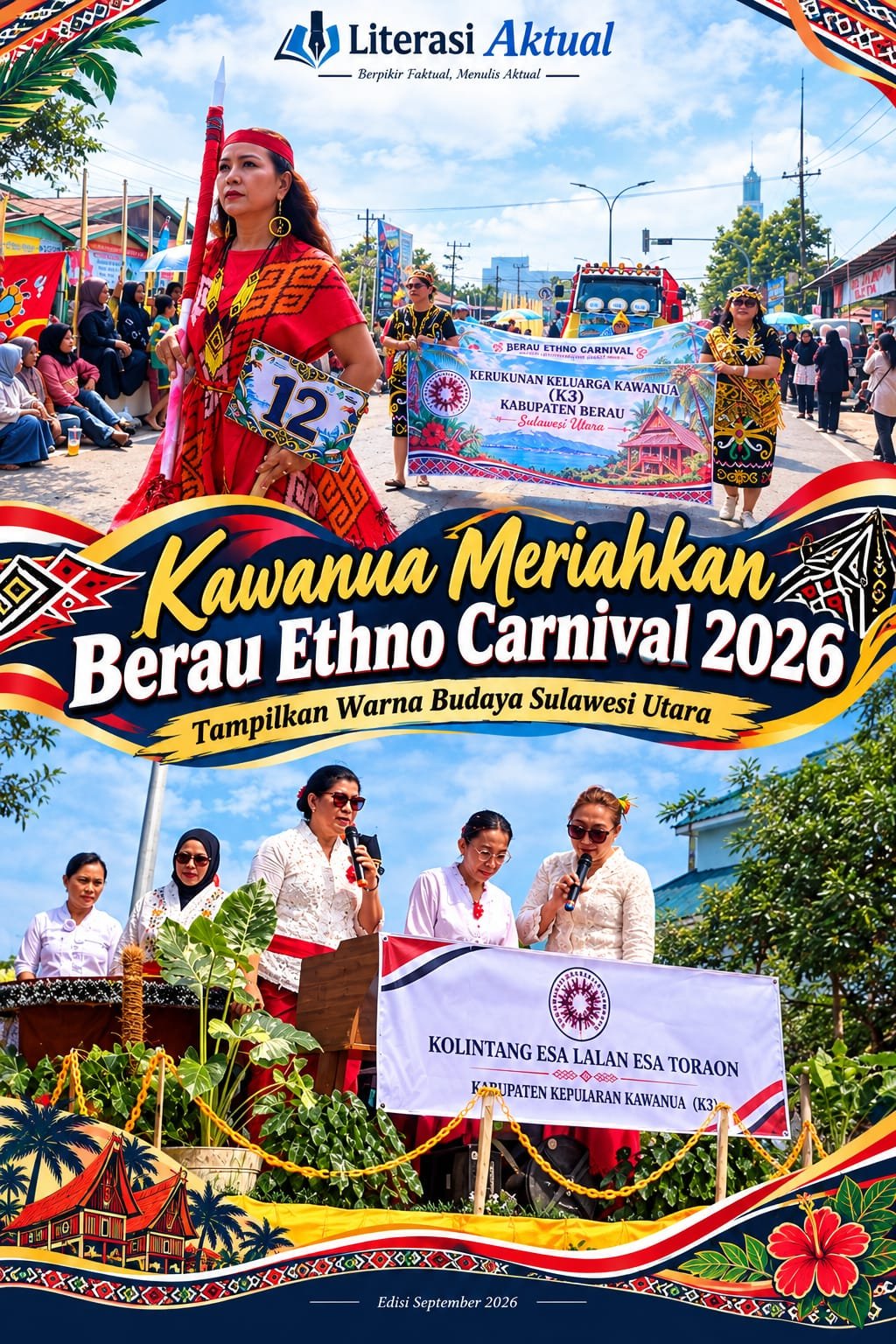Kawanua Sulawesi Utara Meriahkan HUT ke-73 Kabupaten Berau, Tampilkan Ragam Budaya Lewat Busana Adat, Maengket, Kabasaran dan Lagu Daerah di Berau Ethno Carnival 2026