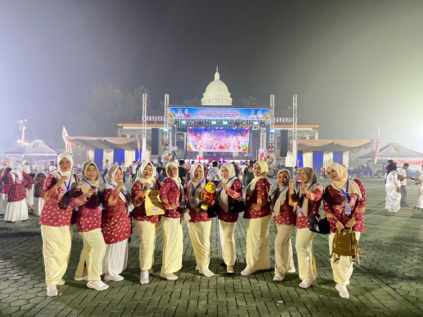 Camat dan Bunda PAUD Bantan Apresiasi Prestasi di Porseni IGTKI-PGRI Riau 2026