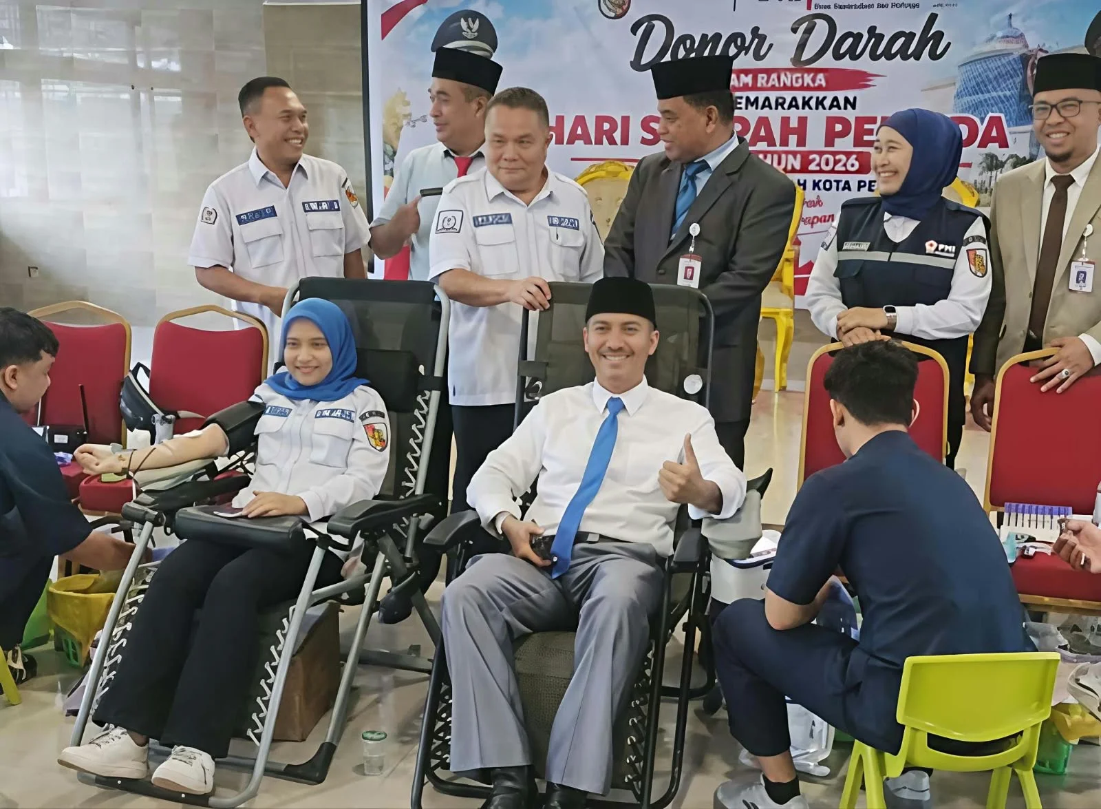 Semangat Sumpah Pemuda, Aksi Donor Darah Dispora Pekanbaru Sukses Himpun 134 Kantong Darah